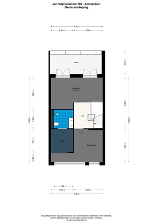 Floorplan - Jan Vrijmanstraat 196, 1087 MP Amsterdam